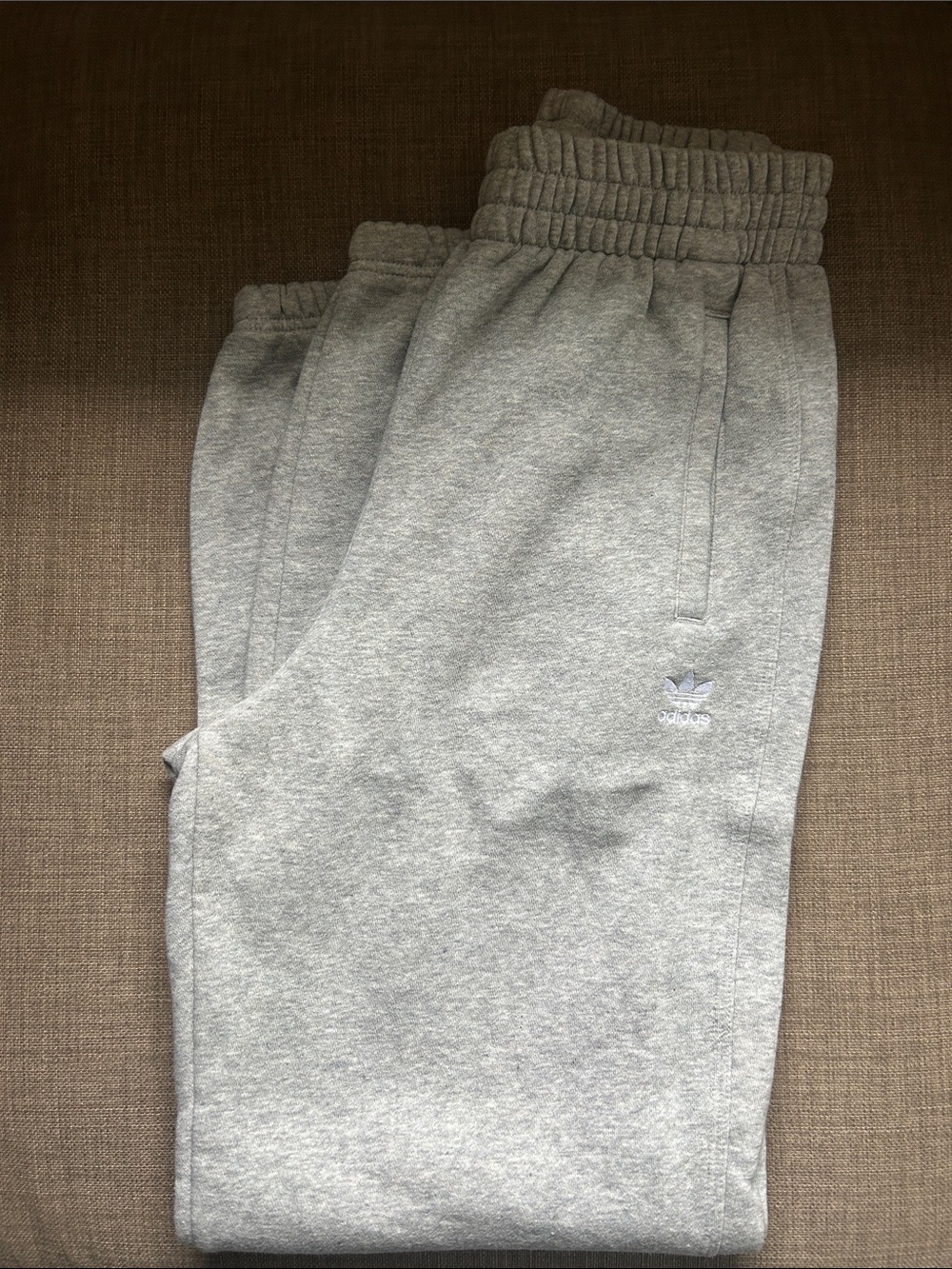 adidas Light Gray Women's Trefoil Jogger Track Pants